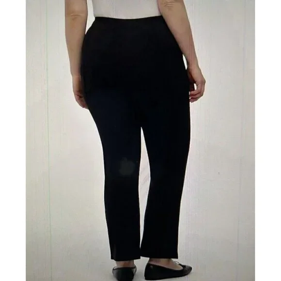 Madewell Knit Kick Flare Ponte Pants Women High Rise Stretch Black Pull On Sz M - Picture 2 of 15